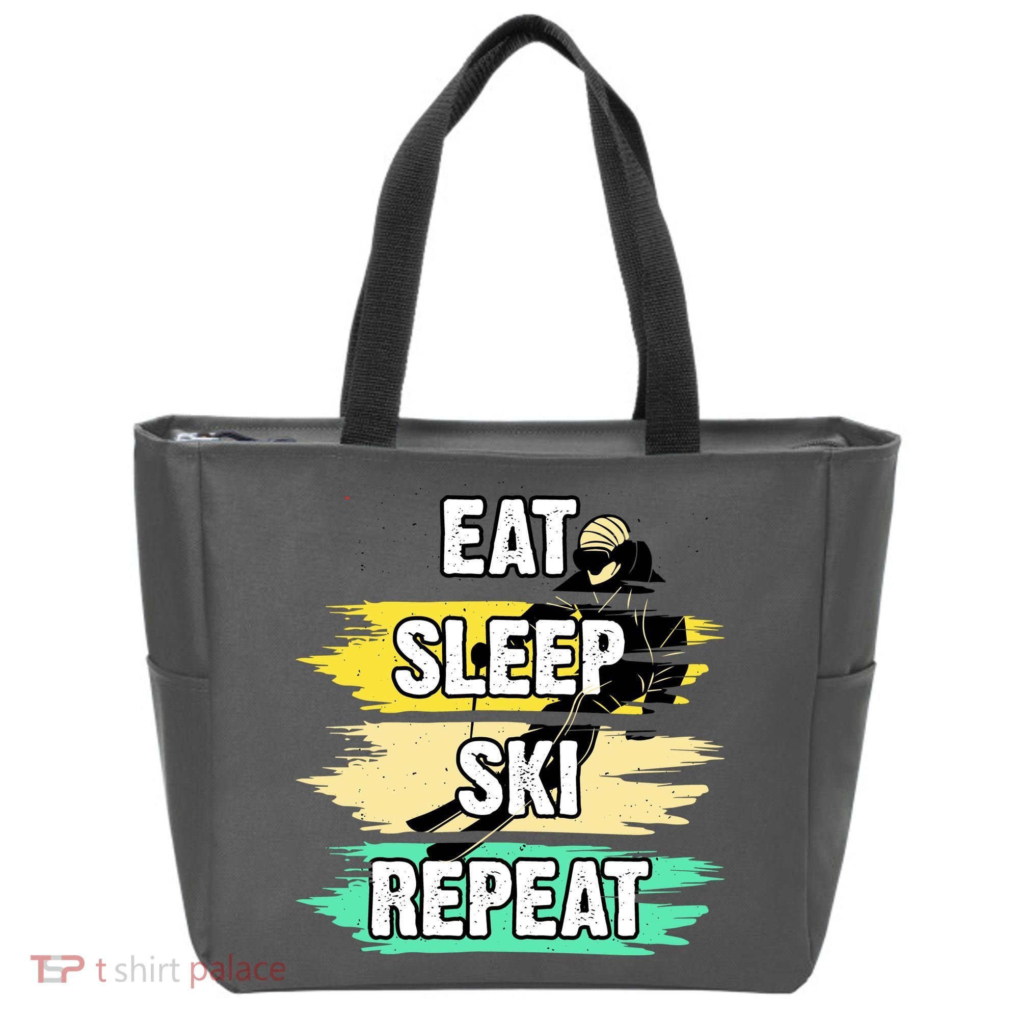 Eat Sleep Ski Repeat Tote Bag