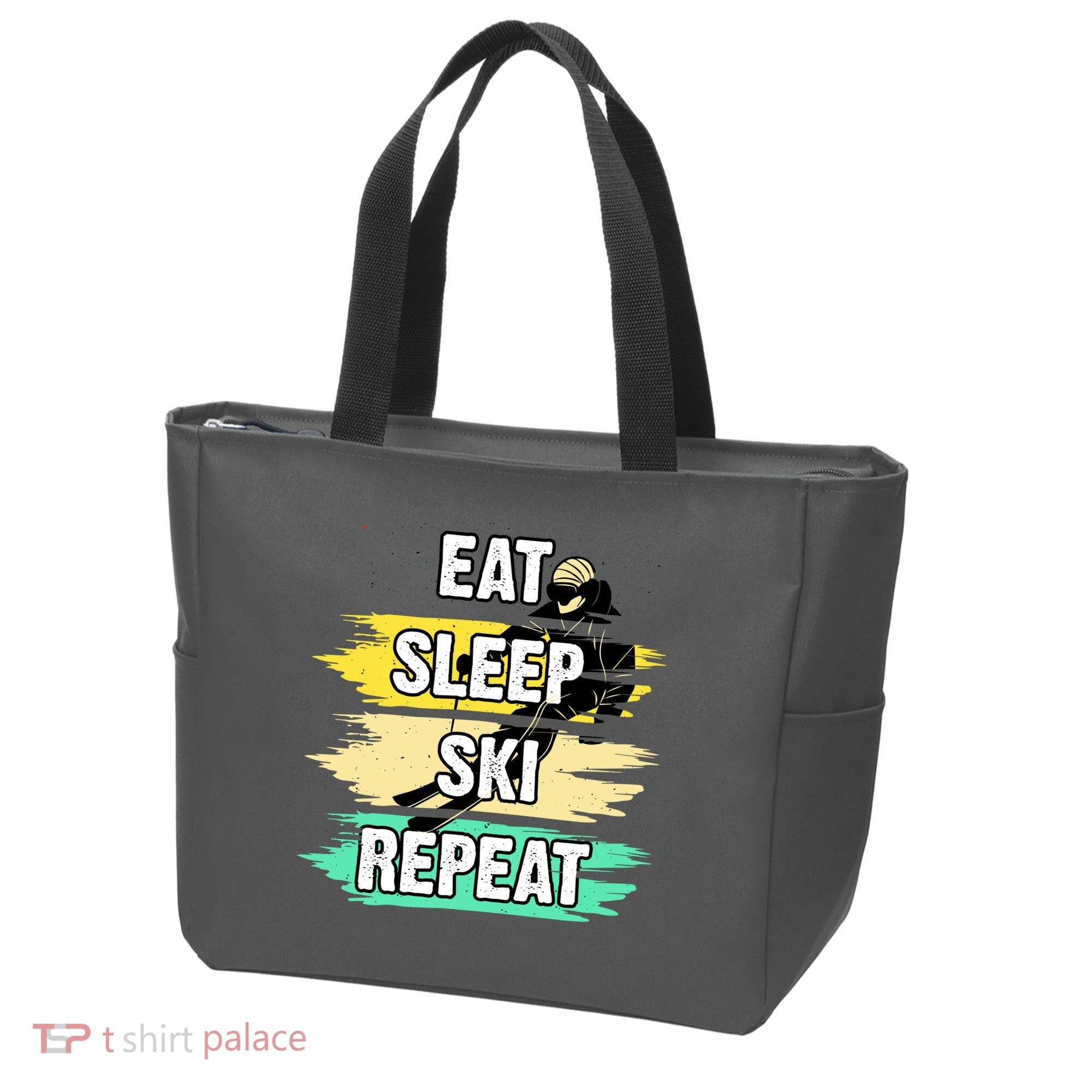 Eat Sleep Ski Repeat Tote Bag