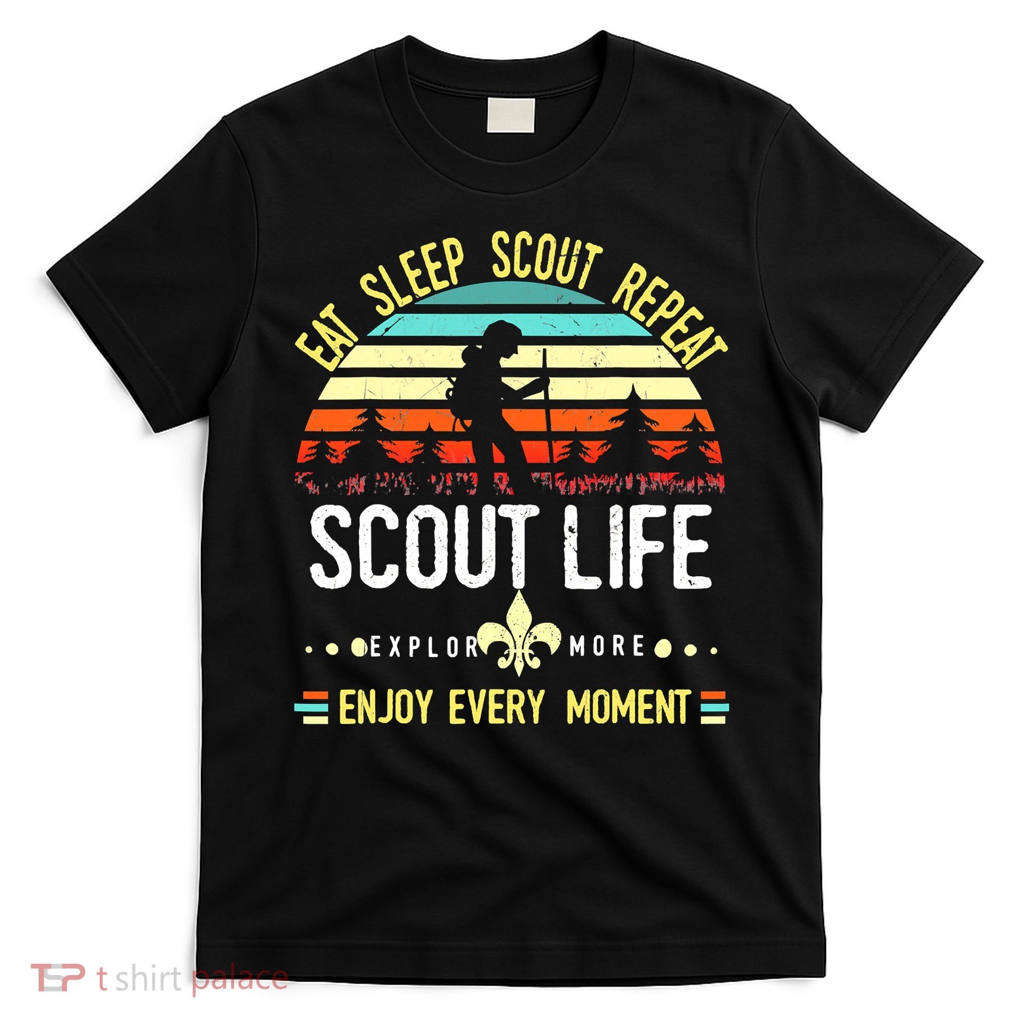 Eat Sleep Scout Repeat Vintage Scouting Scout Life T-Shirt