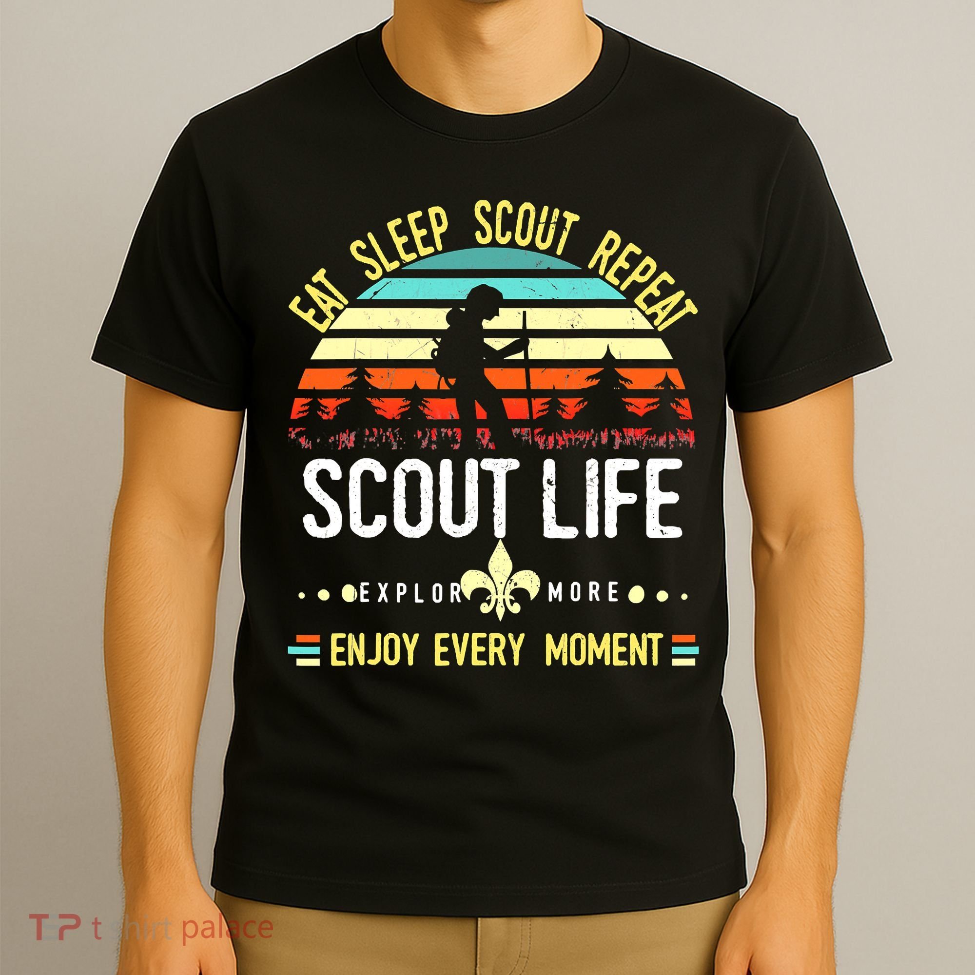 Eat Sleep Scout Repeat Vintage Scouting Scout Life T-Shirt