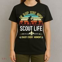 Eat Sleep Scout Repeat Vintage Scouting Scout Life T-Shirt thumb 4