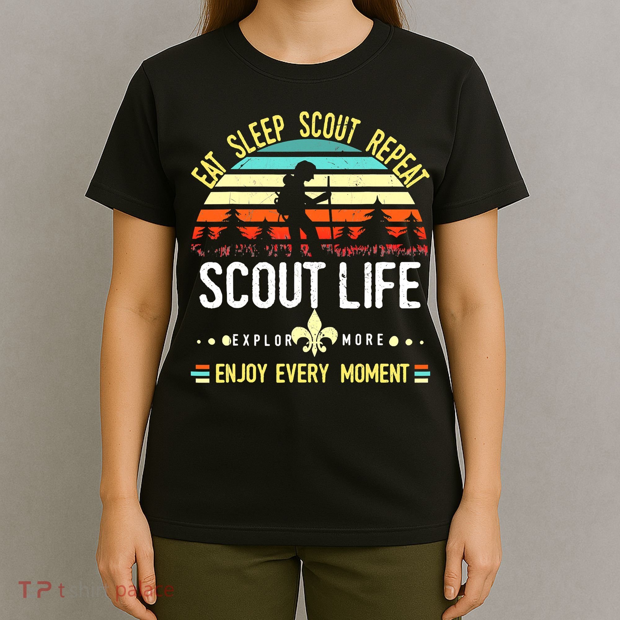 Eat Sleep Scout Repeat Vintage Scouting Scout Life T-Shirt