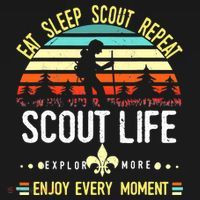 Eat Sleep Scout Repeat Vintage Scouting Scout Life T-Shirt thumb 7