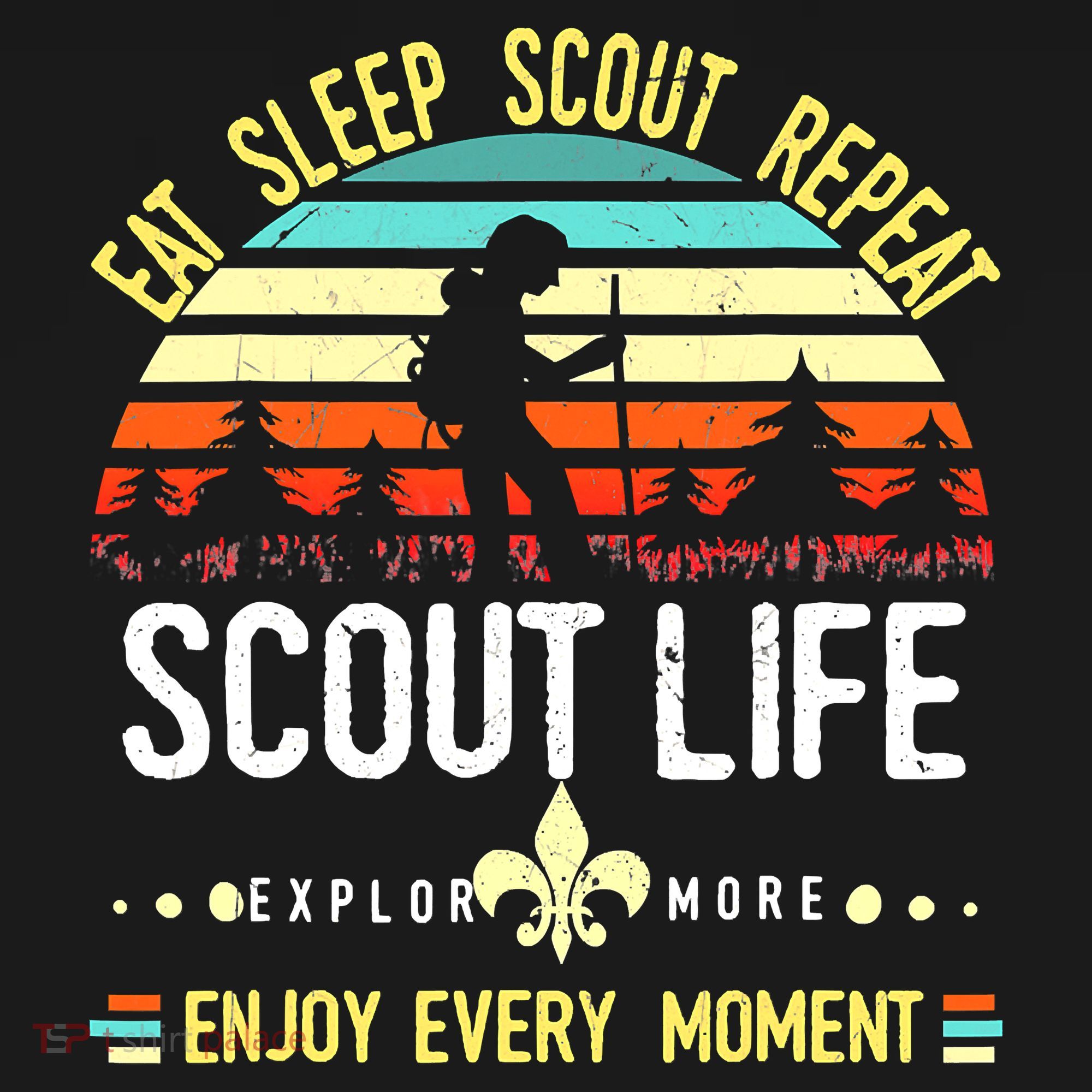 Eat Sleep Scout Repeat Vintage Scouting Scout Life T-Shirt