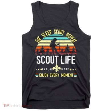 Eat Sleep Scout Repeat Vintage Scouting Scout Life Tank Top