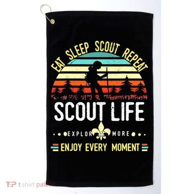 Eat Sleep Scout Repeat Vintage Scouting Scout Life Golf Towel