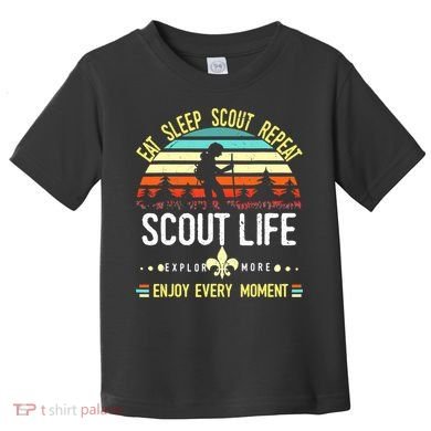 Eat Sleep Scout Repeat Vintage Scouting Scout Life Toddler T-Shirt