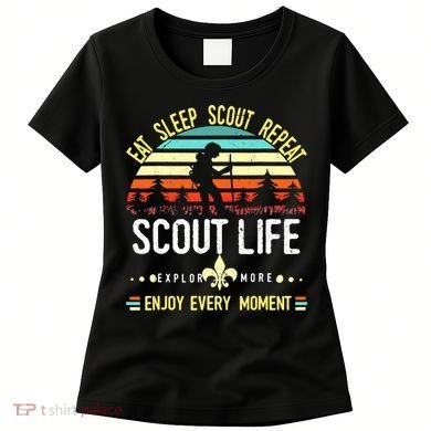 Eat Sleep Scout Repeat Vintage Scouting Scout Life Women's T-Shirt