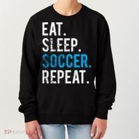 Eat Sleep Soccer Repeat Cute Gift Soccer Player And Coach Gift Women's Sweatshirt thumb 0