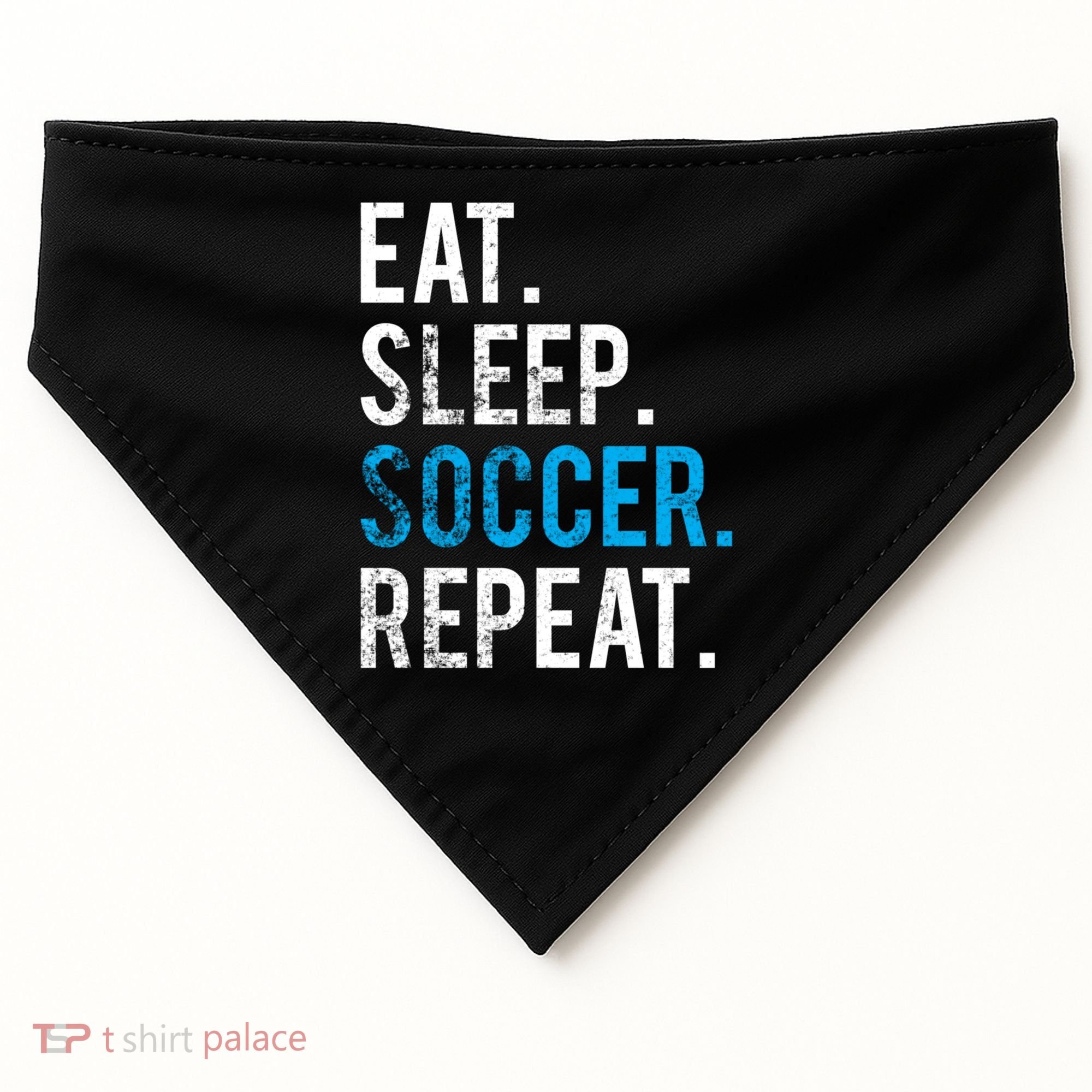 Eat Sleep Soccer Repeat Cute Gift Soccer Player And Coach Gift USA-Made Doggie Bandana