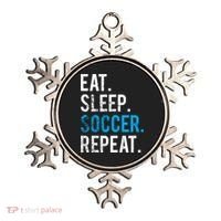 Eat Sleep Soccer Repeat Cute Gift Soccer Player And Coach Gift Ornament thumb 0