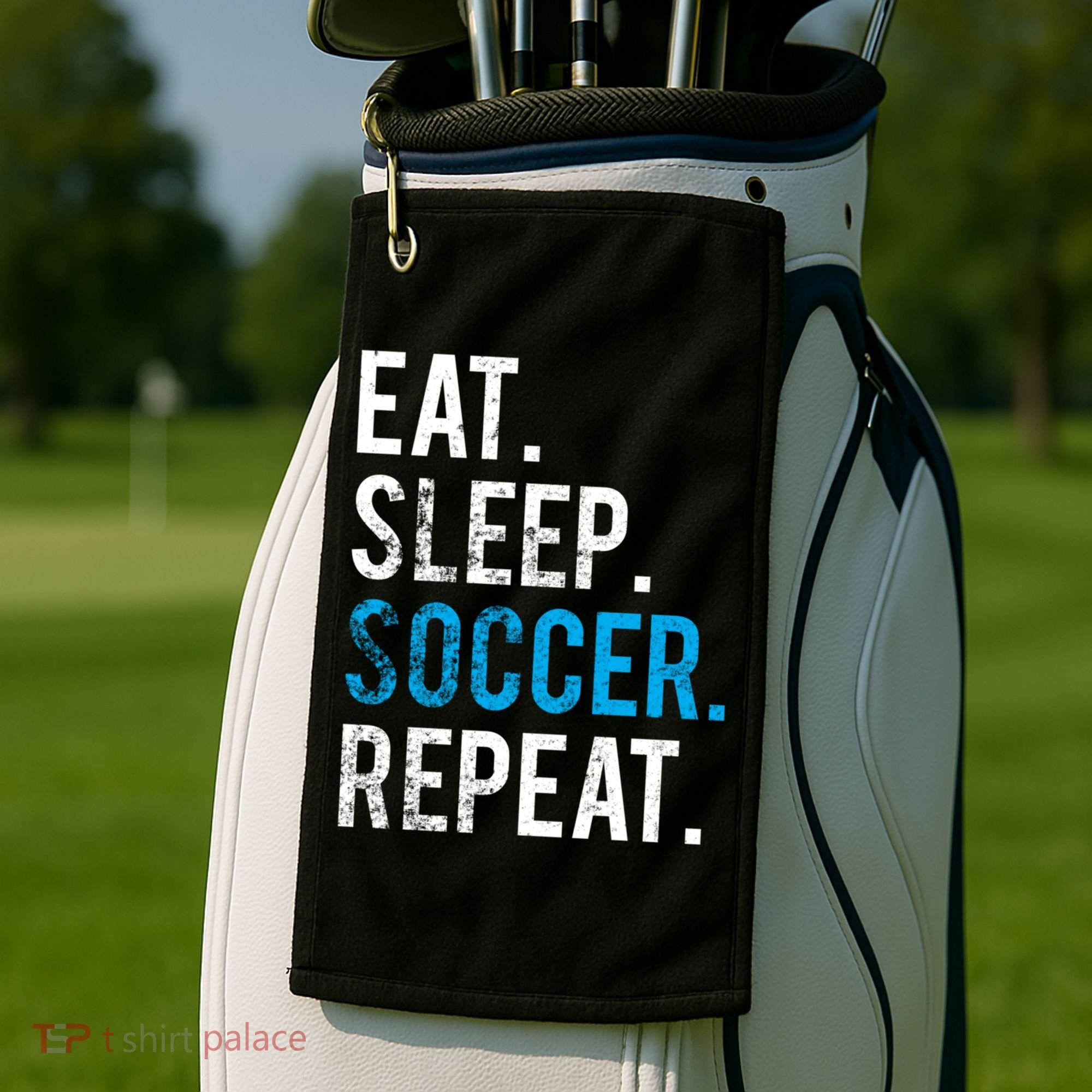 Eat Sleep Soccer Repeat Cute Gift Soccer Player And Coach Gift Golf Towel