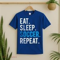 Eat Sleep Soccer Repeat Cute Gift Soccer Player And Coach Gift T-Shirt thumb 2