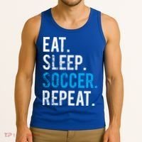 Eat Sleep Soccer Repeat Cute Gift Soccer Player And Coach Gift Tank Top thumb 3
