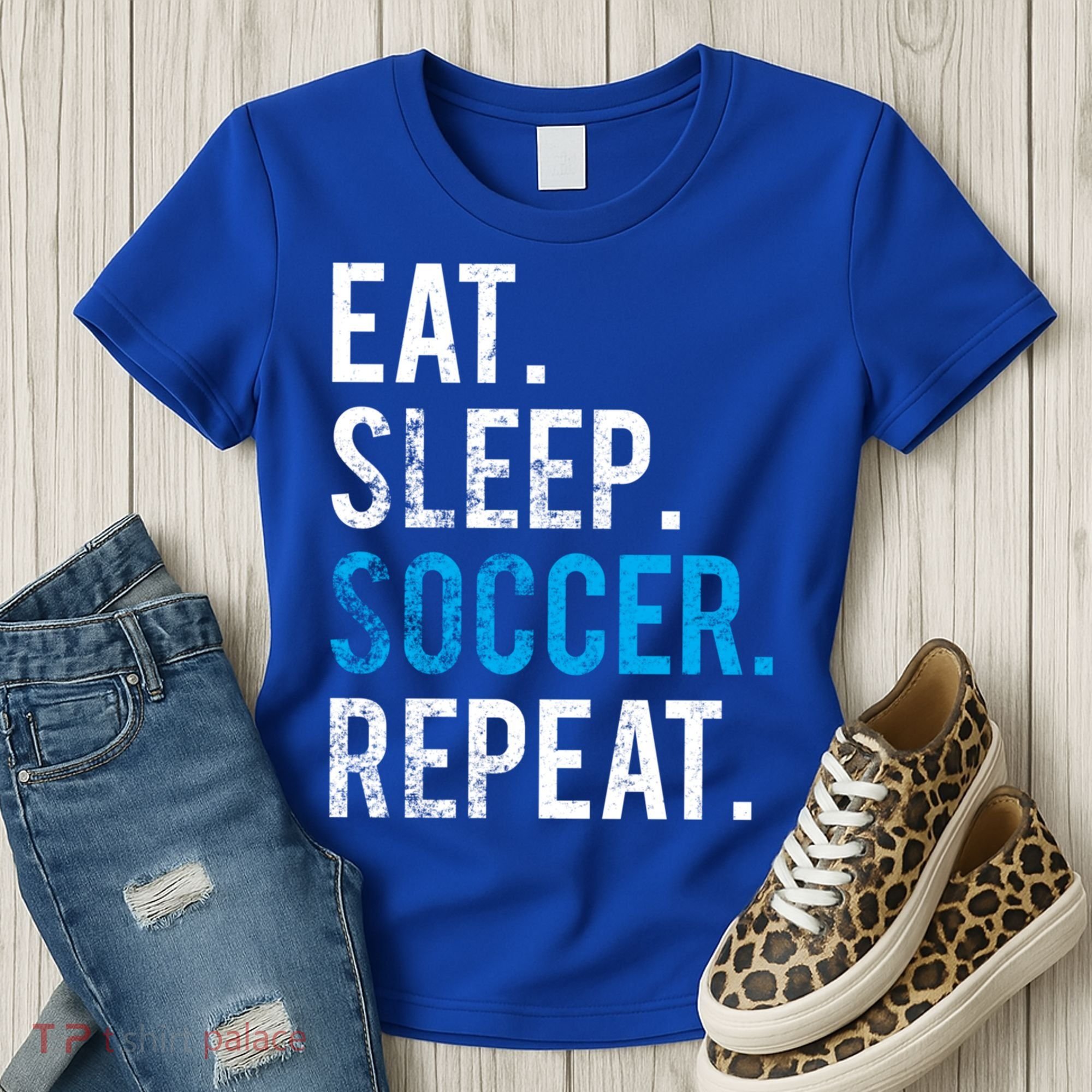 Eat Sleep Soccer Repeat Cute Gift Soccer Player And Coach Gift Women's T-Shirt