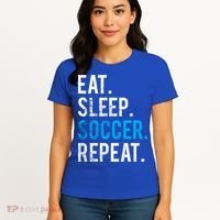 Eat Sleep Soccer Repeat Cute Gift Soccer Player And Coach Gift Women's T-Shirt thumb 4