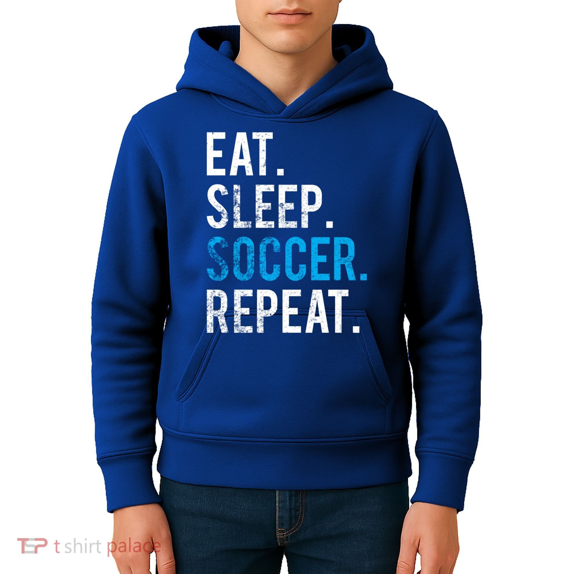 Eat Sleep Soccer Repeat Cute Gift Soccer Player And Coach Gift Kids Hoodie