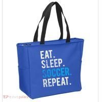 Eat Sleep Soccer Repeat Cute Gift Soccer Player And Coach Gift Tote Bag thumb 2