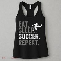 Eat Sleep Soccer Repeat - Soccer Graphic Women's Tank Top thumb 3