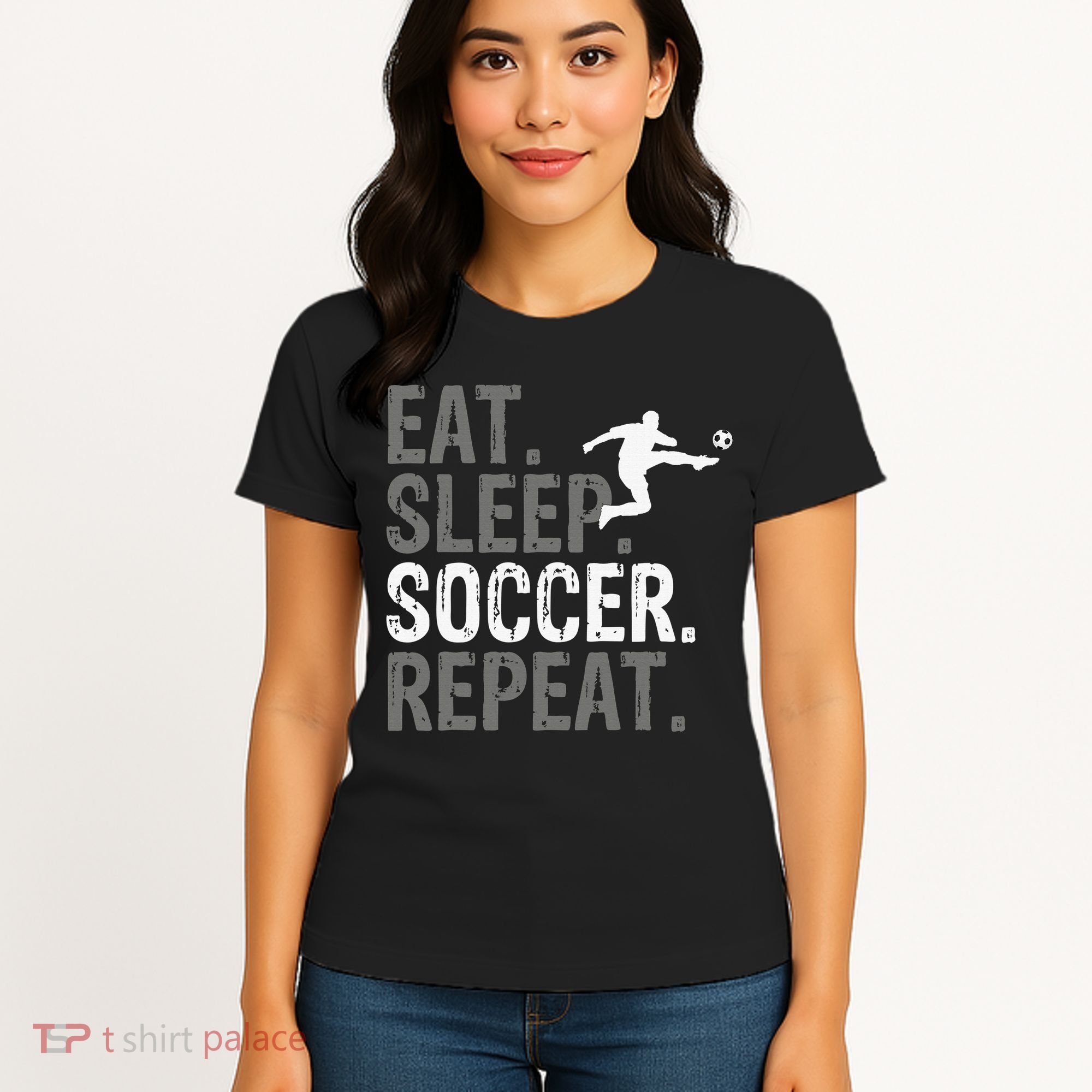 Eat Sleep Soccer Repeat - Soccer Graphic Women's T-Shirt
