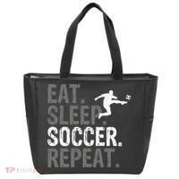 Eat Sleep Soccer Repeat - Soccer Graphic Tote Bag thumb 0