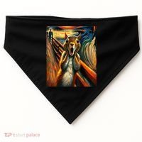 Expressionist Scream Squirrel Lovers Artistic Squirrel USA-Made Doggie Bandana thumb 0