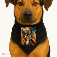 Expressionist Scream Squirrel Lovers Artistic Squirrel USA-Made Doggie Bandana thumb 1
