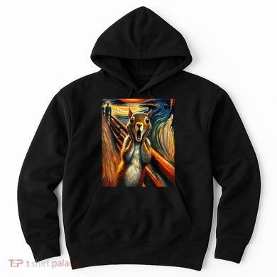 Expressionist Scream Squirrel Lovers Artistic Squirrel Hoodie