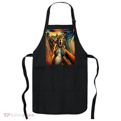 Expressionist Scream Squirrel Lovers Artistic Squirrel Apron