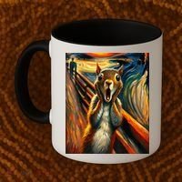 Expressionist Scream Squirrel Lovers Artistic Squirrel Coffee Mug thumb 2