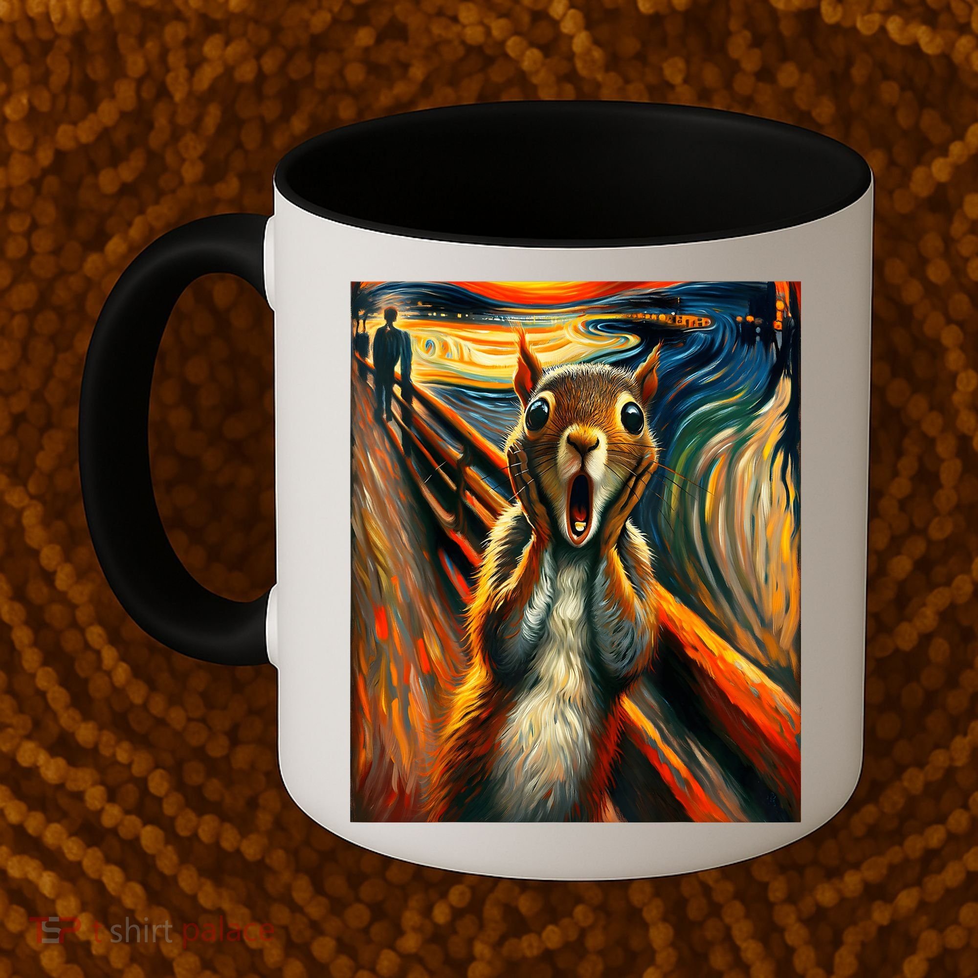 Expressionist Scream Squirrel Lovers Artistic Squirrel Coffee Mug