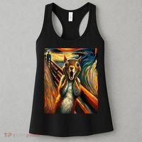 Expressionist Scream Squirrel Lovers Artistic Squirrel Women's Tank Top thumb 3