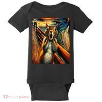 Expressionist Scream Squirrel Lovers Artistic Squirrel Baby Bodysuit thumb 0