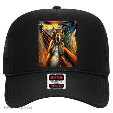 Expressionist Scream Squirrel Lovers Artistic Squirrel Hat