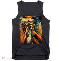 Expressionist Scream Squirrel Lovers Artistic Squirrel Tank Top thumb 0
