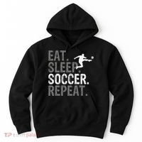 Eat Sleep Soccer Repeat funny Soccer player Hoodie thumb 0
