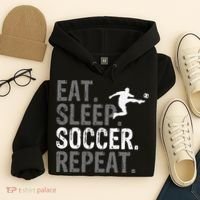Eat Sleep Soccer Repeat funny Soccer player Hoodie thumb 4