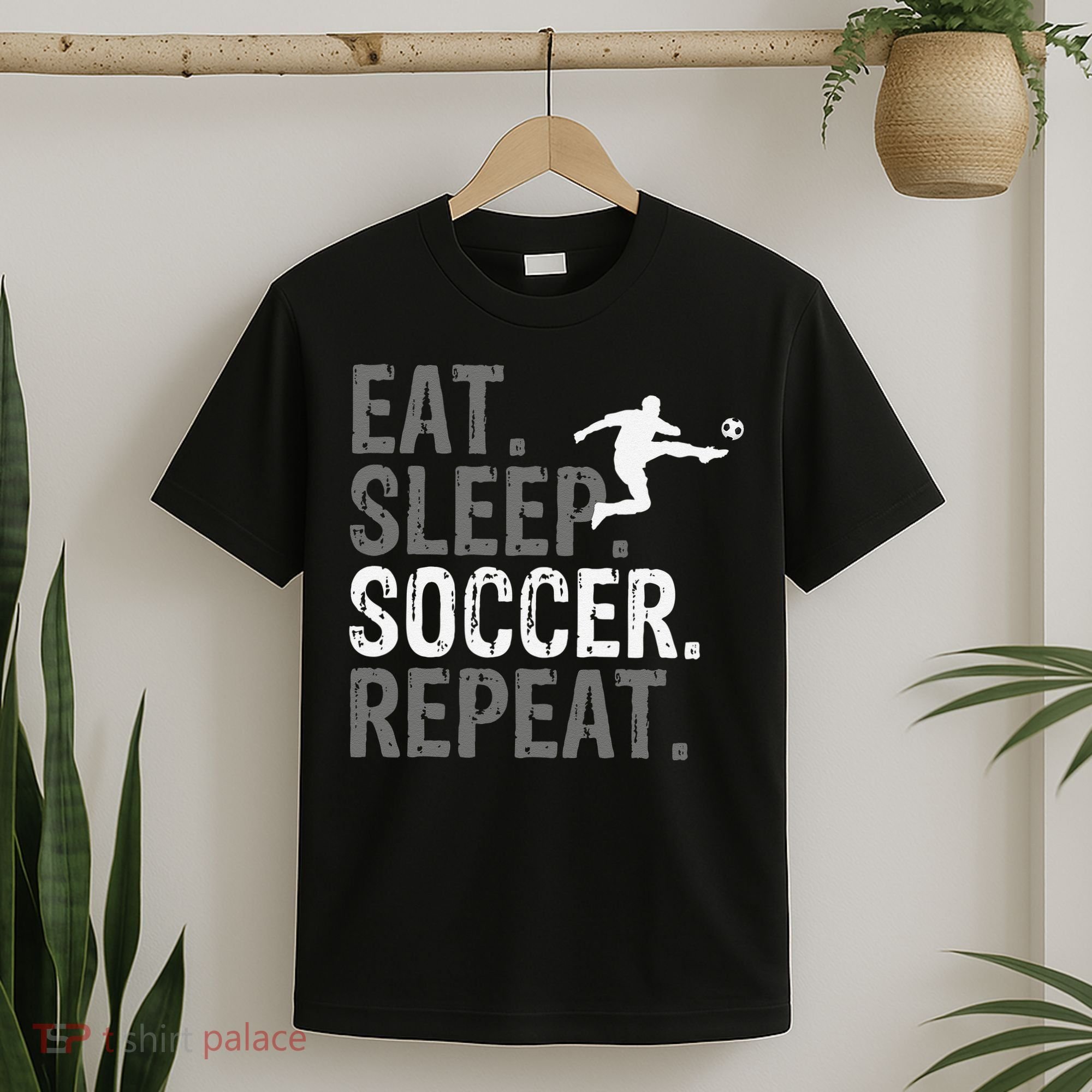 Eat Sleep Soccer Repeat funny Soccer player T-Shirt