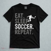 Eat Sleep Soccer Repeat funny Soccer player T-Shirt thumb 5