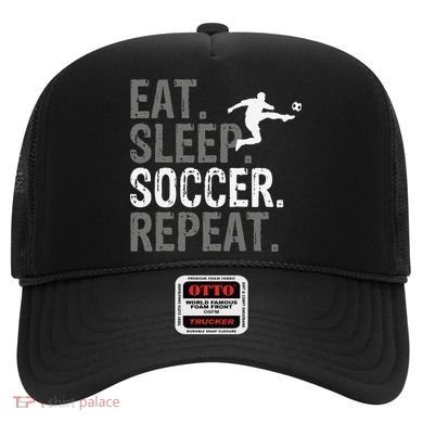 Eat Sleep Soccer Repeat funny Soccer player Hat