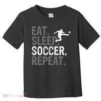 Eat Sleep Soccer Repeat funny Soccer player Toddler T-Shirt thumb 0