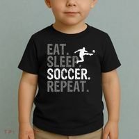 Eat Sleep Soccer Repeat funny Soccer player Toddler T-Shirt thumb 2