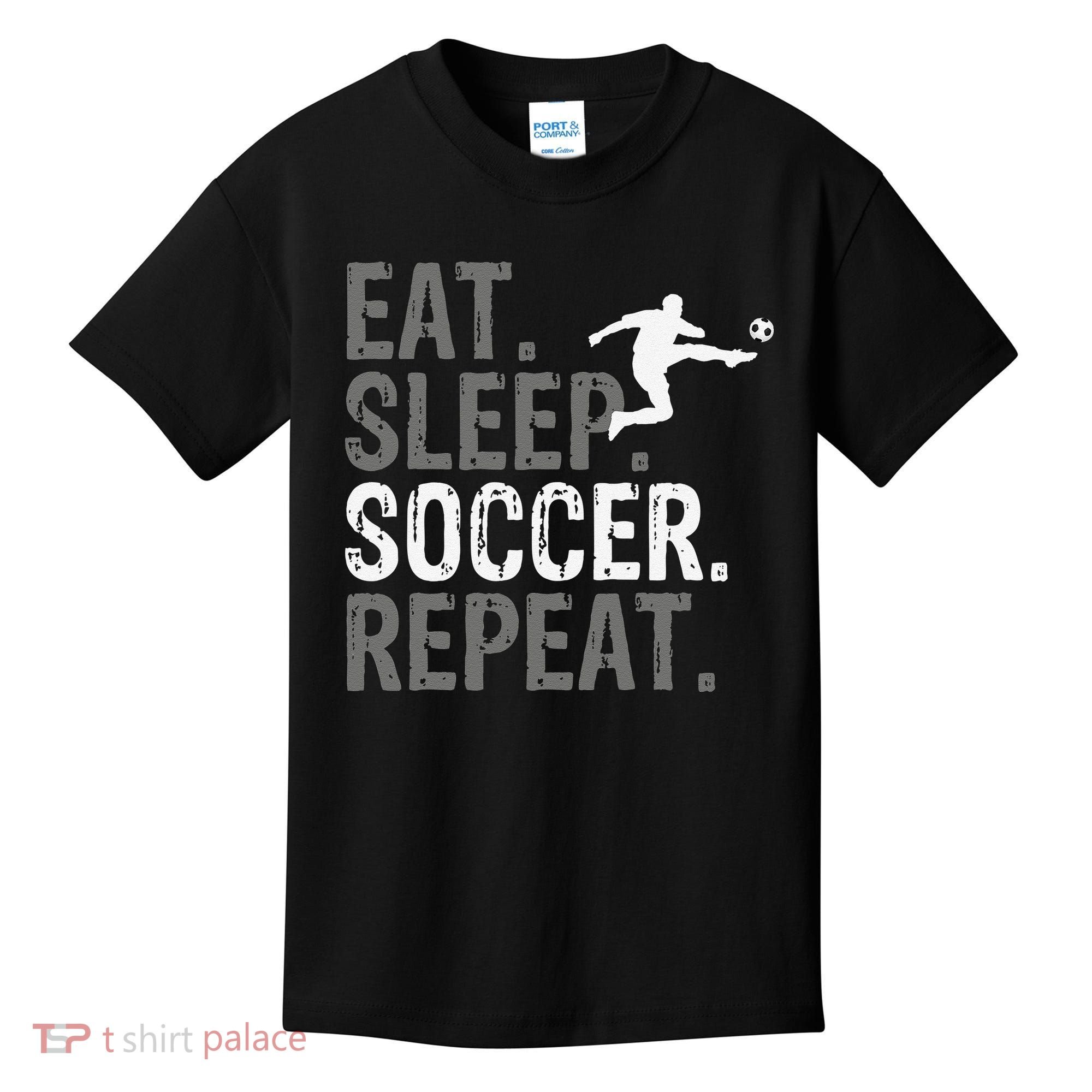 Eat Sleep Soccer Repeat funny Soccer player Kids T-Shirt