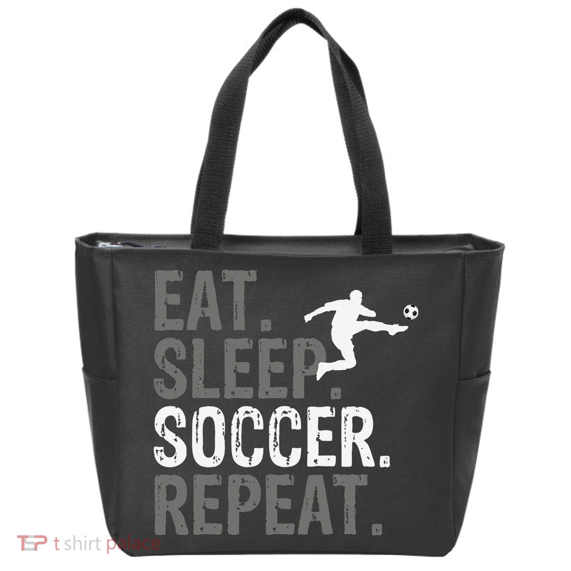 Eat Sleep Soccer Repeat funny Soccer player Tote Bag