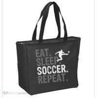 Eat Sleep Soccer Repeat funny Soccer player Tote Bag thumb 2