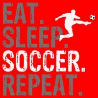 Eat Sleep Soccer Repeat funny Soccer player Santa Hat thumb 1