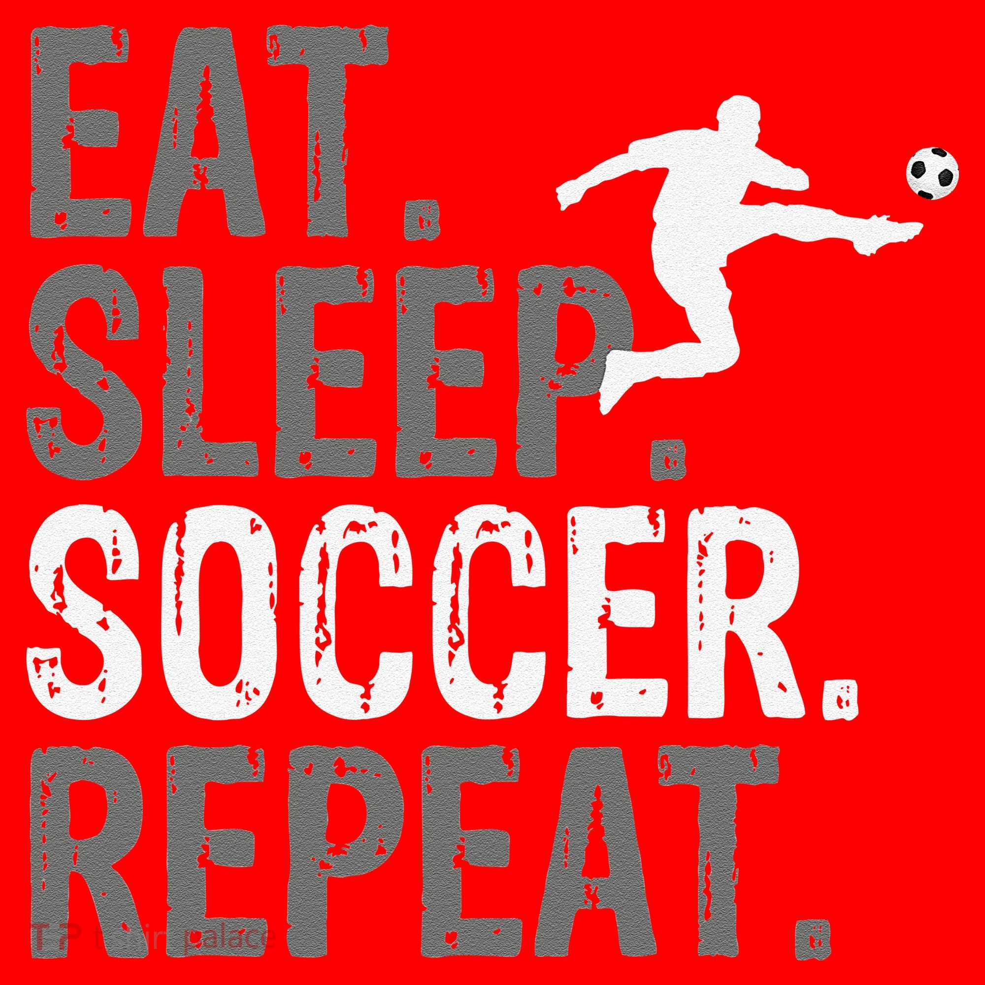 Eat Sleep Soccer Repeat funny Soccer player Santa Hat