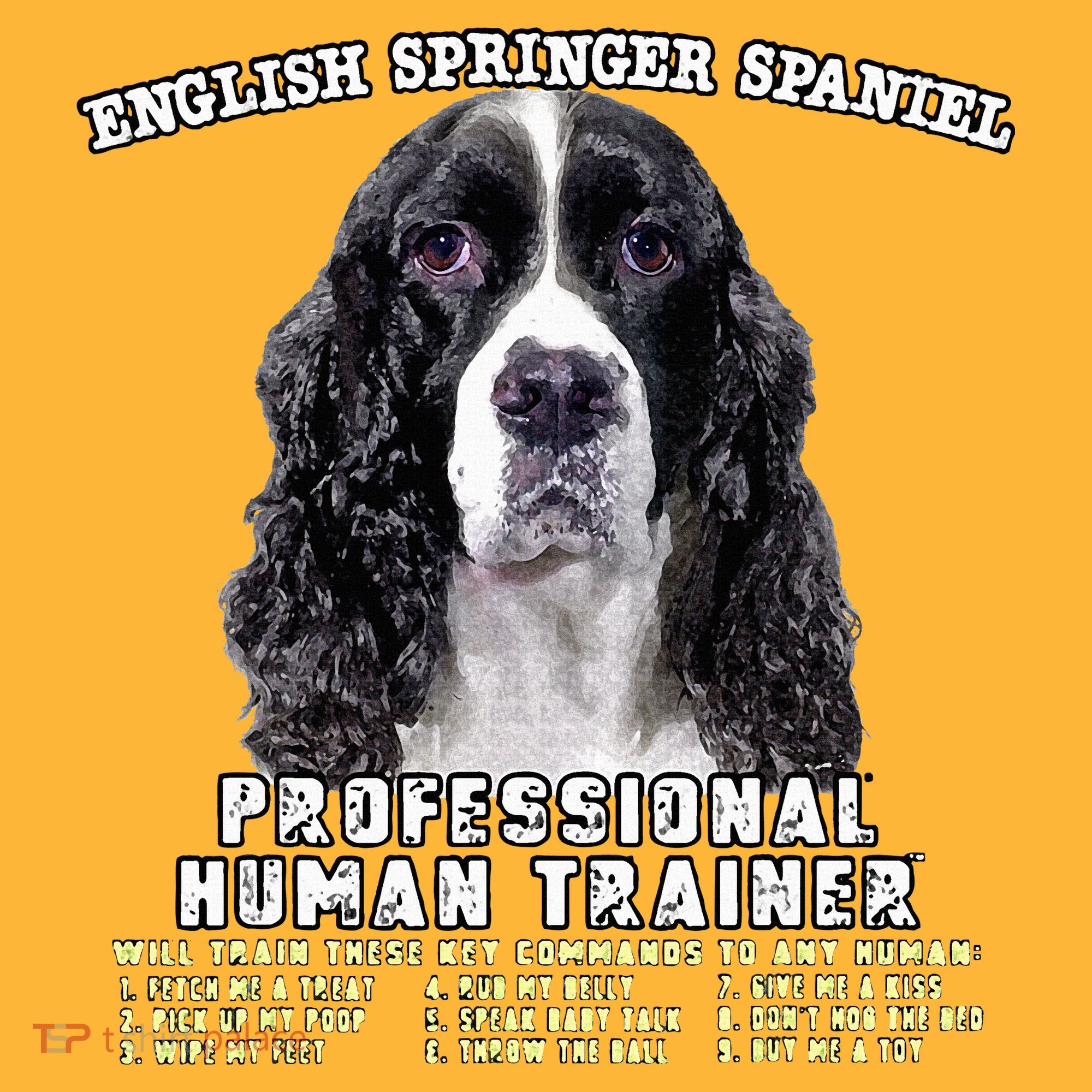 English Springer Spaniel Black Professional Human Trainer Sustainable Knit Beanie