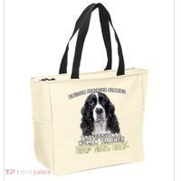 English Springer Spaniel Black Professional Human Trainer Tote Bag thumb 2