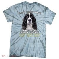 English Springer Spaniel Black Professional Human Trainer Tie-Dye T-Shirt thumb 0